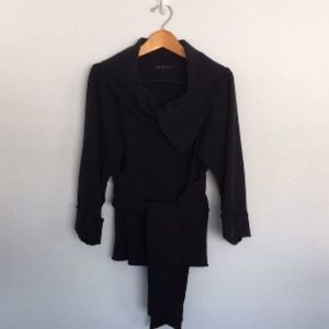 Theory Black Cowl Neck Jacket XS